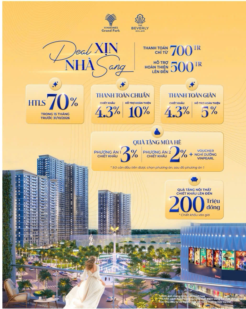 Các chương trình khuyến mãi Vinhomes Grand Park tháng 08/2025